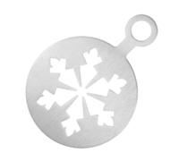 Coffee Stencils - 4.72 Inch Stainless Steel Art Stencils, Reusable Cappuccino Decoration Stencils | Snowflakes, Pink, Coffee Heart Pattern C Art Molds