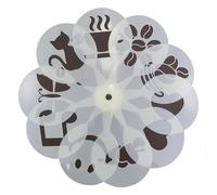 Coffee Stencils Coffee Stencils 19Pcs Fancy Printing Model Foam Spray Cake Drawing Mold Powdered Sieve Tools