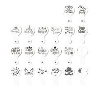 Coffee Stencils Coffee Stencils 20pcs DIY Fancy Printing Model Foam Spray Cake Stencil Drawing Mold Powdered Sieve Tool