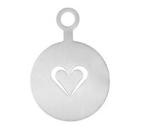 Coffee Stencils - Reusable Latte Art Templates for Cappuccinos Lattes | Food Grade Stainless Steel with Fun Designs, Easy-to-Use Powder Cocoa and Cinnamon Shaker Accessory for Home Cafe 4.72x3.35 in