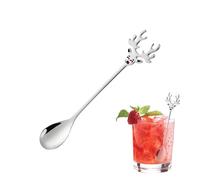 Coffee Stir Spoons,Stainless Steel Christmas Reindeer | Cartoon Dessert Spoons Table Decor - for Mixing Dessert Tea Cake Ice Cream Milkshake Jam Home Office Restaurant Party Favors Holiday