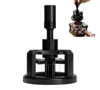 Coffee Stirrer, Espresso Stirrer, Coffee Hand Tamper, Multipurpose Magnetic Distribution Tool for 51 Mm, 53 Mm, 58 Mm Machine Handles, Black Aluminum Alloy Stainless Steel, for Efficient Distribution