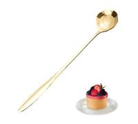 Coffee Stirring Spoon - Mix Coffee with Golden Spoon | Fine Grinding Mixing Accessories for Honey Salad Drinks Desserts and Tea | Golden Stainless Steel Spoon Luxury Kitchen Accessories Set for Guests