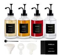Coffee Syrup Dispenser for Coffee Bar, Glass Dispenser with Pump