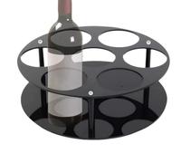 Coffee Syrup Organizer, 7 Bottle Countertop Rack Storage, 12.6x12.6x3.54 inches Dispenser Shelf Tray for Stable Organization and Display in Kitchen, Cafe, Bar, Restaurant, or Offices