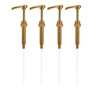 Coffee Syrup Pump, 4PCS Coffee Syrup Pump Dispenser, Golden Syrup Pumps Fits 750ml Bottles Replacement Syrup Bottle Pump Dispenser for Coffee Syrup Bottle, Syrup Bottle Pump