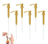 Coffee Syrup Pump, 6 Pcs Syrup Pump for Most 750ml Syrup Bottles, Coffee Syrup Pump Dispenser for Home Coffee Bar Drinking Mixes Tea Beverage