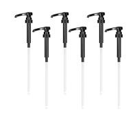 Coffee Syrup Pump, 6PCS Coffee Syrup Pump Dispenser, Universal Fit Syrup Pump for Most 750ml Kitchen Dinning Bar Accessories (Black)