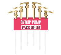 Coffee Syrup Pump Dispenser Fits 750ml Torani, Davinci, Jordan's Skinny (Monin 33.8oz Plastic Bottles) 1 Pack (6 Count (Pack of 1))