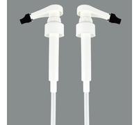 Coffee Syrup Pump for Monin 700ml Glass Bottles with Tip Covers, 2 Packs, White