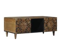 vidaXL Coffee Table White 100 x 54 x 40 cm Solid Mango Wood