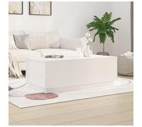 Coffee Table 100x50x35 cm White Solid Pine Lift-Top with 2 Hidden Storage Unit