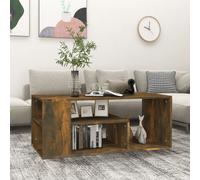 Vidaxl Coffee Table Smoked Oak 100X50X40 Cm Engineered Wood, Brown