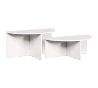 Coffee Table 2 pcs Solid pine wood Living Room Pine Rustic Oval Indoor vidaXL