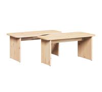 vidaXL Coffee Table 2 pcs Natural Solid pine wood