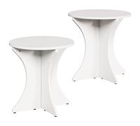 Coffee Table 2 pcs White Solid pine wood