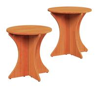 Coffee Table 2 pcs Solid pine wood Tables Living Room Round Rustic Low vidaXL