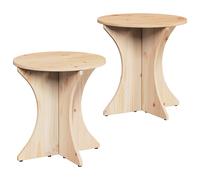 vidaXL Coffee Table 2 pcs Natural Solid pine wood