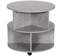 Coffee Table, 2-Tier, ?60x39.5H cm-Cement Colour
