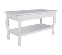 Coffee Table 2 Tiers MDF White Home Living Room Furniture Plant Stand vidaXL