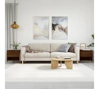 Coffee Table 2pcs Brown Oak Engineered Wood Metal Legs 50x46x50cm Drawer Storage