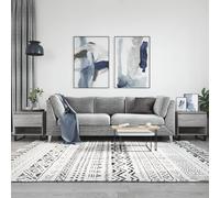 Coffee Table 2pcs Grey Sonoma 50x46x50cm Engineered Wood & Metal Compact