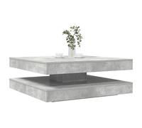 Coffee Table 360-Degree Rotatable Concrete Grey 90x90x34.5 cm Berkfield Home Grey One Size