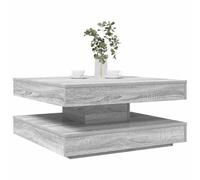 Coffee Table 360-Degree Rotatable Grey Sonoma 70x70x34.5 cm Berkfield Home Grey One Size