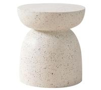 Coffee Table 40x40x45cm,Modern Round Side Table with Terrazzo Effect Finish,Magnesium Oxide,Mushroom Shape End Table for Living Room Sofa Bedroom Home Office A
