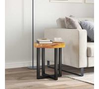 Vidaxl Coffee Table 40X45 Cm Solid Teak Wood And Polyresin