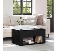 vidaXL Coffee Table Old Wood 80 x 50 x 40 cm Engineered Wood, Rustic Wooden Coffee Table, Rectangular Design, Ample Storage, Contemporary Indoor, Stylish Low for Living Room