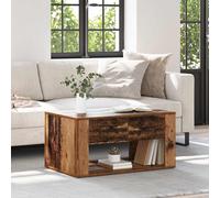 vidaXL Coffee Table Old Wood 80 x 50 x 40 cm Engineered Wood, Rustic Wooden Coffee Table, Rectangular Design, Ample Storage, Contemporary Indoor, Stylish Low for Living Room
