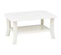 vidaXL Coffee Table White 90cm Plastic Couch Side End Outdoor Garden Stand