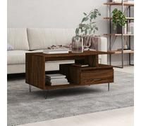 vidaXL Coffee Table Black Oak 90 x 49 x 45 cm Engineered Wood