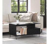 vidaXL Coffee Table Black Oak 90 x 49 x 45 cm Engineered Wood