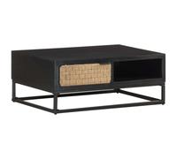 Vidaxl Coffee Table 90X60X35 Cm Solid Mango Wood, Black