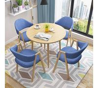 Coffee Table And Chair Set, Negotiation Reception Tables And Chairs, Round Furniture Table And Chair Set, Tea Shop Coffee Shop Dessert Shop Negotiation Room Reception Room Restaurant ( Color : Light b