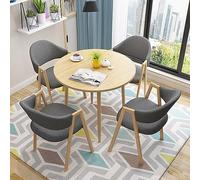 Coffee Table And Chair Set, Negotiation Reception Tables And Chairs, Round Furniture Table And Chair Set, Tea Shop Coffee Shop Dessert Shop Negotiation Room Reception Room Restaurant (Color : Gray)
