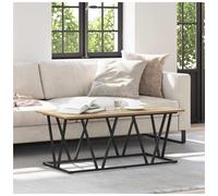 Coffee Table Artisan Oak 100x50x40cm Engineered Wood & Metal Modern Low Profile