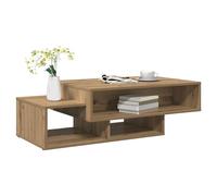 Coffee Table Artisan Oak 105x55x32 cm Engineered Wood 3 Compartment Storage Slim