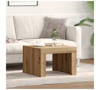 Coffee Table Artisan Oak 50x50x35cm Engineered Wood Modern Square Center Sturdy