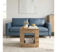 Coffee Table Artisan Oak 51.5x50x50cm Compact Moisture-Resistant Indoor QuickFit