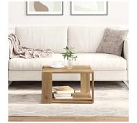 Coffee Table Artisan Oak 51.5x51.5x30cm Engineered Wood Modern Square Compact UK