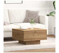 vidaXL Artisan Oak Square Coffee Table - Solid Wood, 55x55 cm, Indoor, Living Room, Compact & Modern Lounge Table, 50 kg Load, Brown