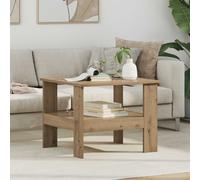 Coffee Table Artisan Oak 57x55x45 cm Engineered Wood One Shelf Indoor Durable.