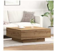 Coffee Table Artisan Oak 80 x 80 x 31 cm Engineered Wood Square Profiled Top