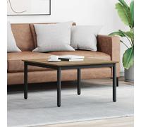 Coffee Table Artisan Oak 80x80cm Engineered Wood Minimalist Rectangular MetalLeg