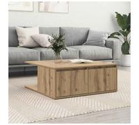 vidaXL Coffee Table Artisan oak 80 x 80 x 31 cm Engineered wood, Brown