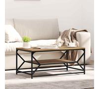Coffee Table Artisan Oak 90x50x40cm Engineered Wood & Steel Modern Rectangular