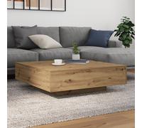 Coffee Table Artisan oak Engineered wood 100 x 100 x 31 cm Berkfield Home Brown One Size